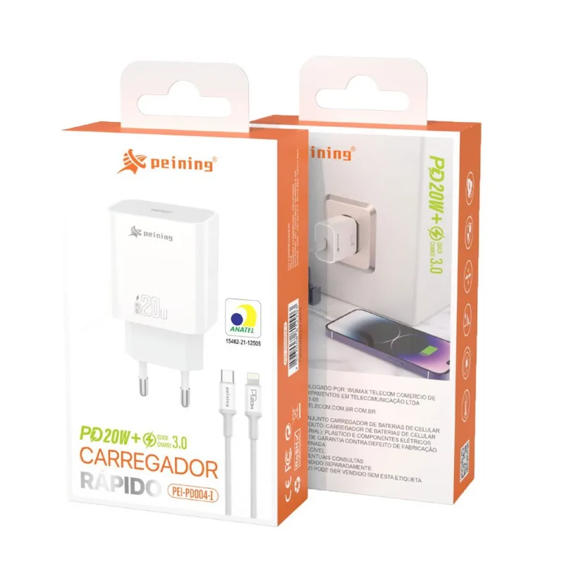 Carregador Peining USB Lightning 20w PEI-PD123 (MP)