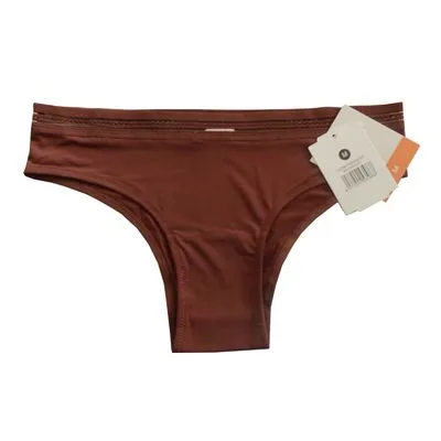 Calcinha Biquíni Renda Basic+ Microfibra Chocolate GG - Não Disponível - Moda