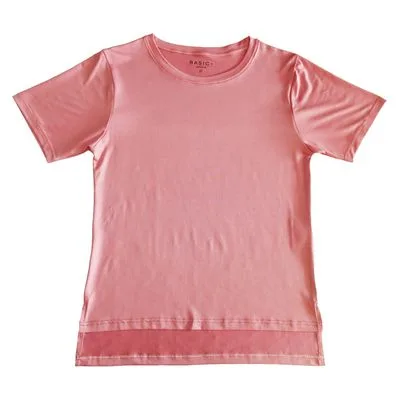 Camiseta Fitness Feminina Basic+ Poliéster e Elastano Rosa - Basic+ - Moda