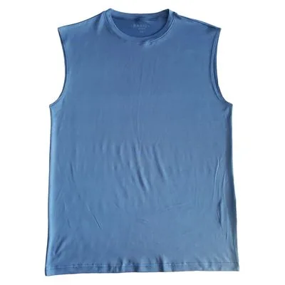 Regata Fitness Ajustada Basic+ Poliéster e Elastano Azul Claro - Basic+ - Moda