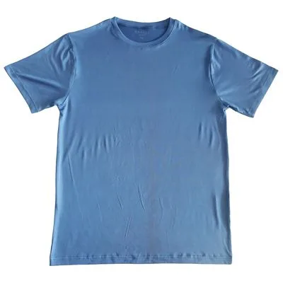 Camiseta Fitness Reta Basic+ Poliéster e Elastano Azul Claro - Basic+ - Moda
