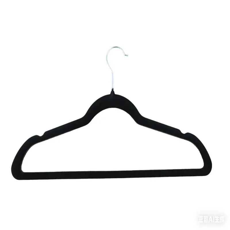 Kit Com 10 Cabides Veludo Preto Com Gancho Em Metal Coisas Coisinhas