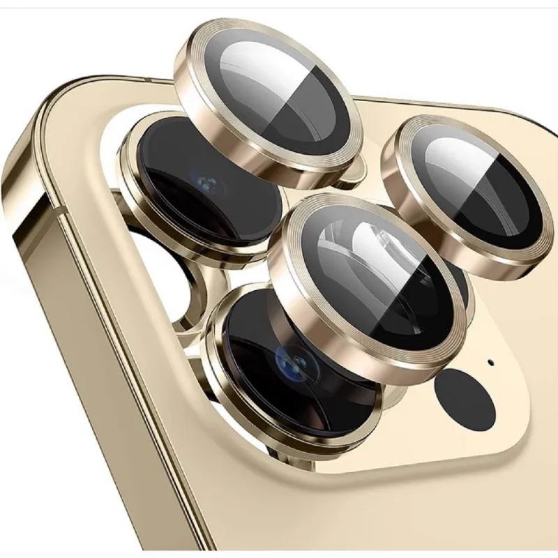 Kit Película Lente De Câmera Compatível Com Iphone 11 12 13 14 15 16 Pro Max Liso