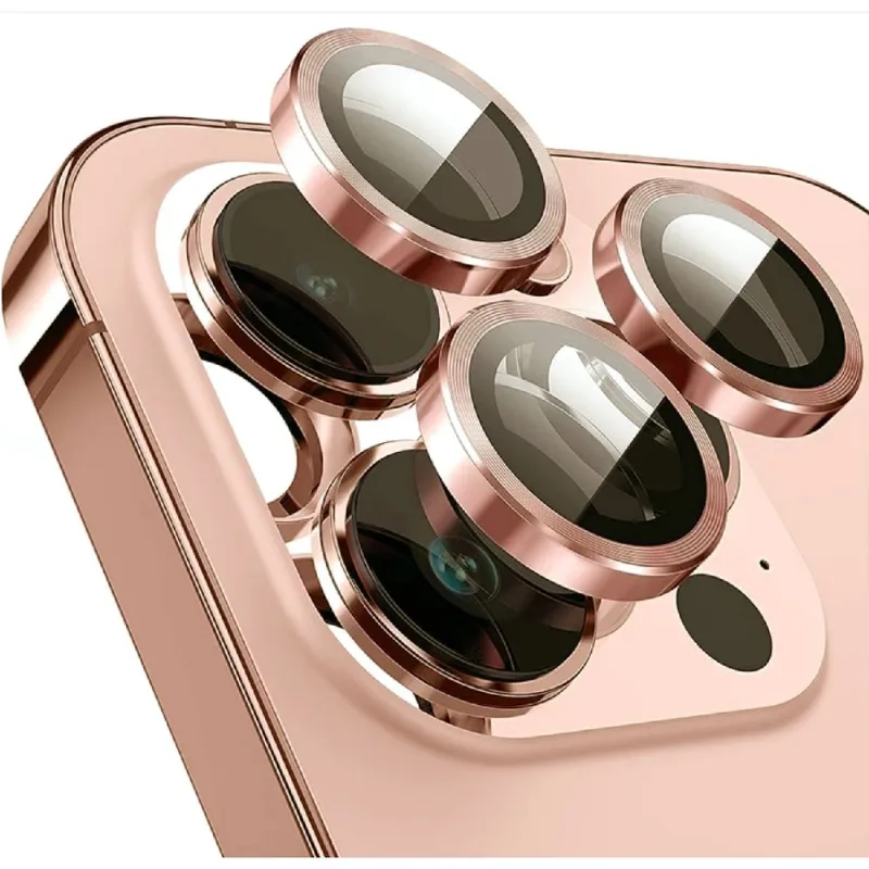 Kit Película Lente De Câmera Compatível Com Iphone 11 12 13 14 15 16 Pro Max Liso