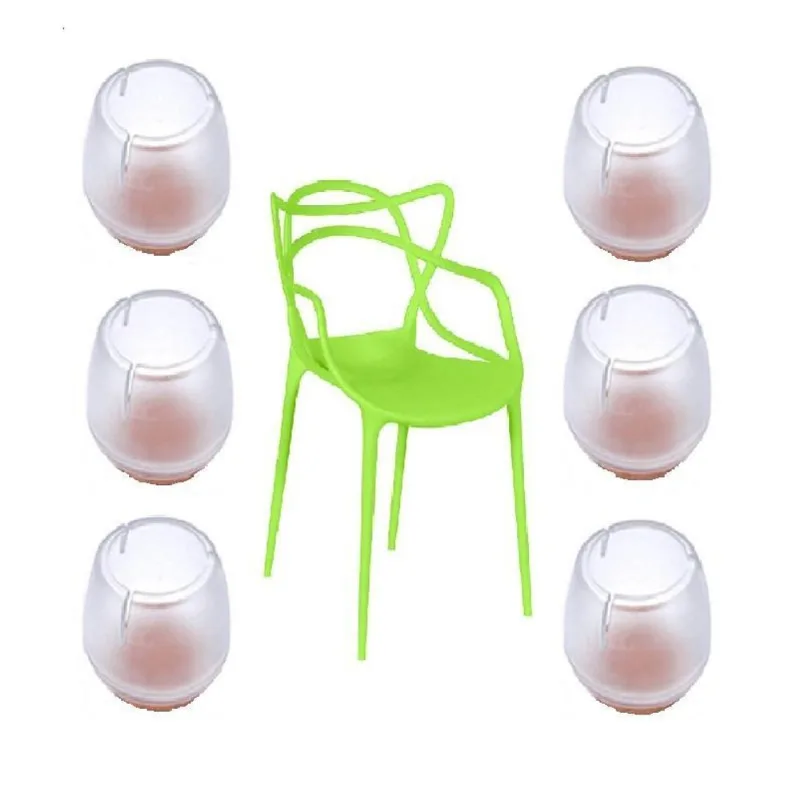Protetor Silicone Para Casa Pé Cadeira Kit 8 Pcs Feltro