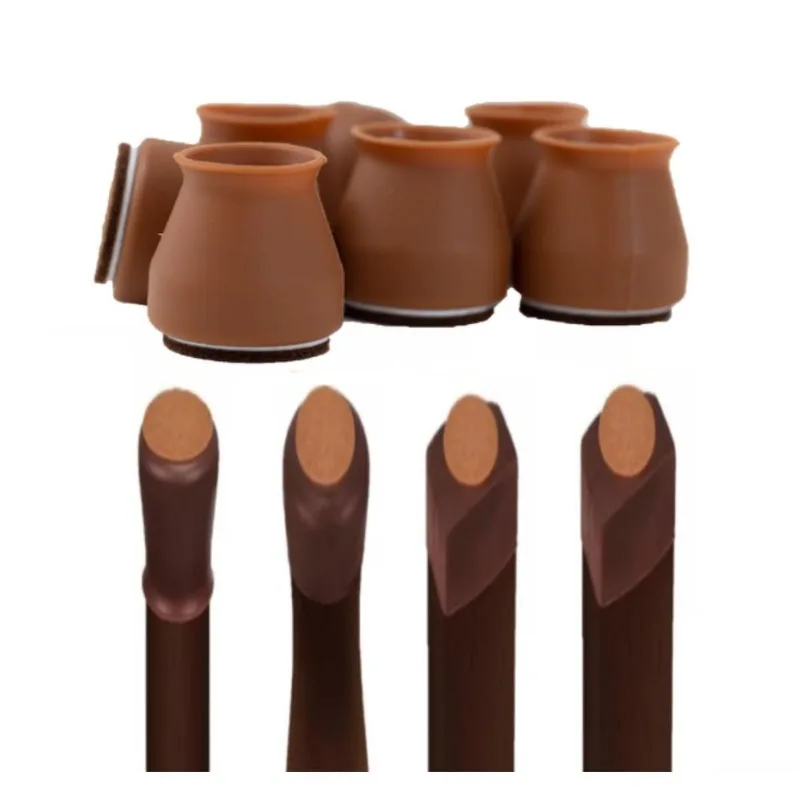 Kit 20 Pezinho De Silicone Feltro Pé Cadeira 20mm A 28mm