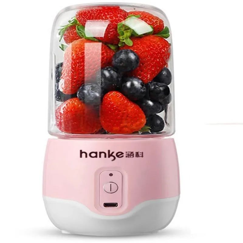 Liquidificador Portátil Sem Fio Recarregável Usb Rosa Para Smoothies Sucos E Vitaminas - Bivolt