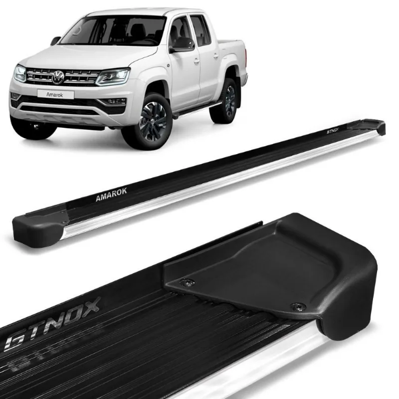Estribo Lateral Amarok Cd 2010 A 2023 Alumínio Preto A4