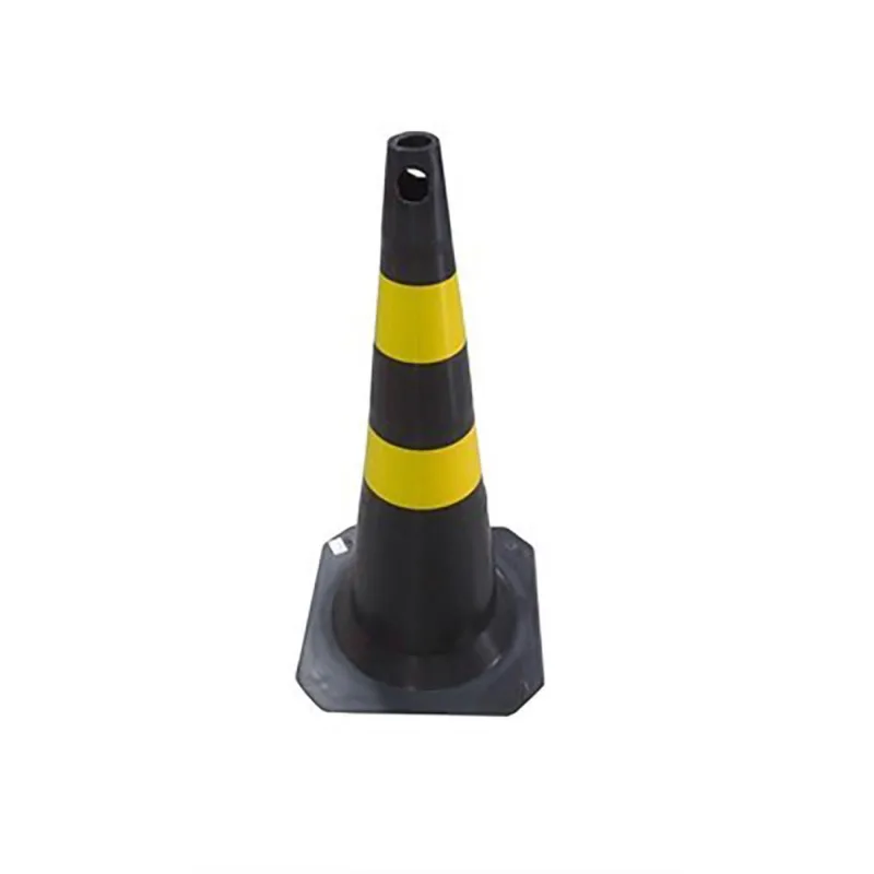 Cone de Sinalização 50 cm Preto e Amarelo fit Plastcor