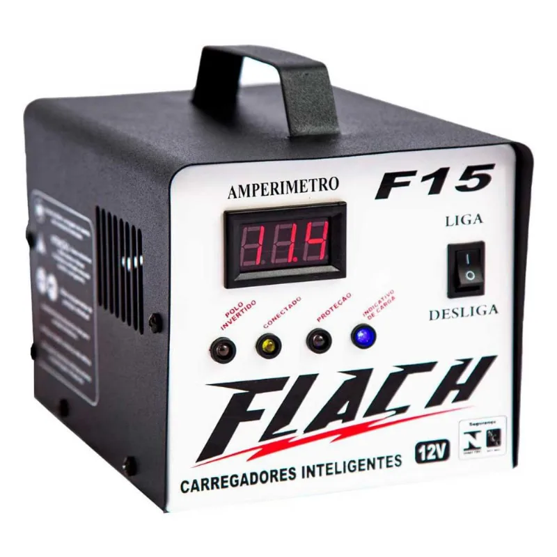 Carregador de Bateria com Auxiliar de partida F15 15A/12V