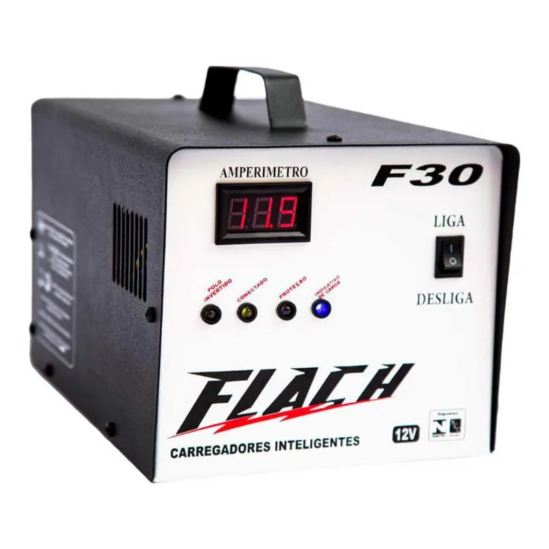 Carregador de Bateria com Auxiliar de partida F30 10-12A/24V
