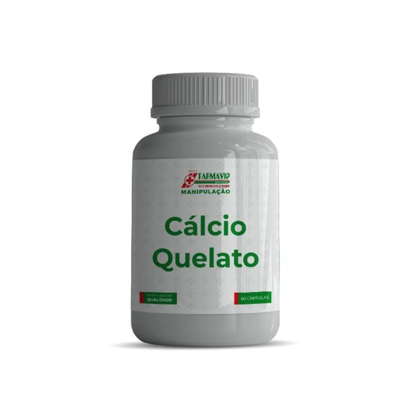 Cálcio Quelato 500mg Farmavip 60cps.