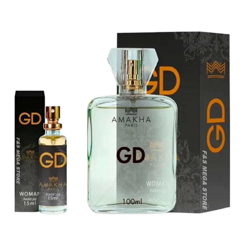 Kit Perfume Feminino Gd Amakha Paris 100Ml E 15Ml Bolso