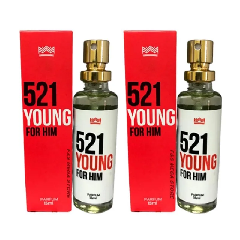 Kit 2 Perfume Masculino 521 Young For Him Amakha Paris 15Ml