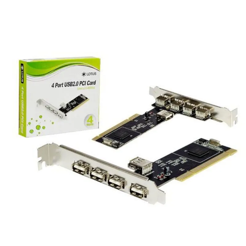 Placa PCI 480mbps com 4 Portas Externas e 1 Porta Interna USB 2.0 PLACA USB LOTUS