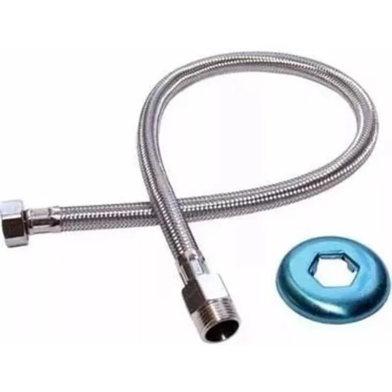 Mangueira Engate Flexível Aço Inox 60 Cm 1/2 Ent