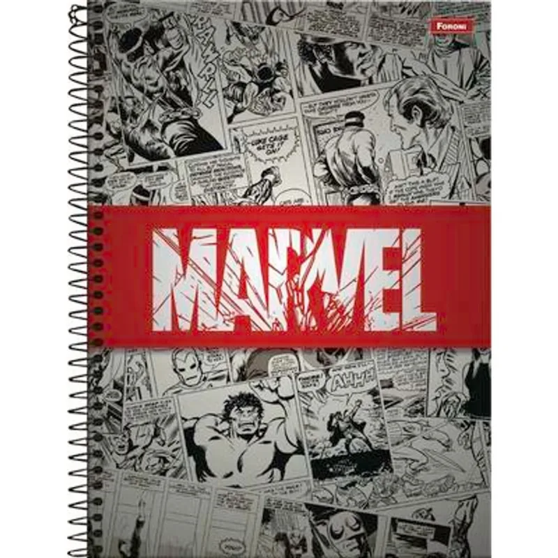 Caderno Espiral Foroni Marvel 240 folhas un