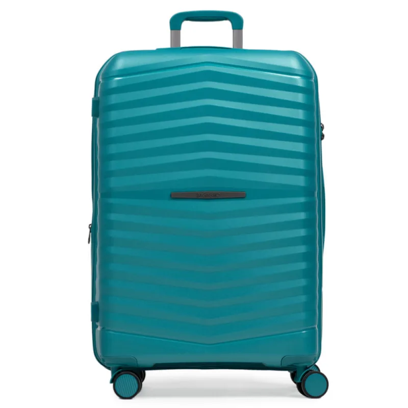 Mala de Viagem Grande 32 Kg Polipropileno 4 Rodas Hong Kong Verde - Bagaggio - Malas