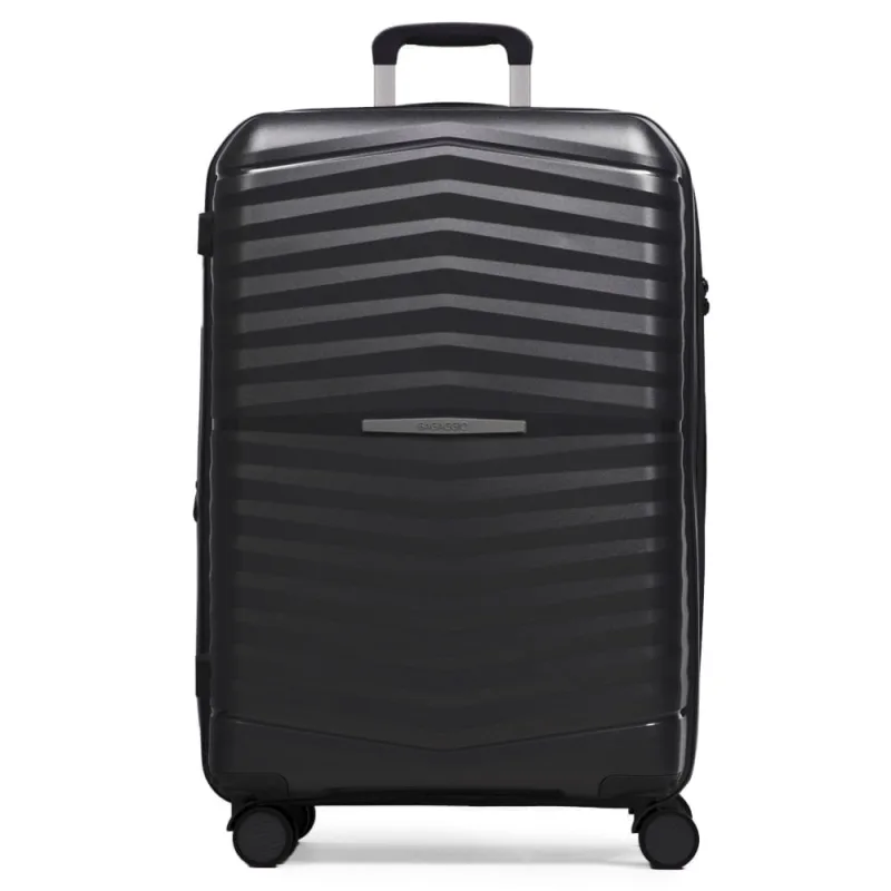 Mala de Viagem Grande 32 Kg Polipropileno 4 Rodas Hong Kong Preta - Bagaggio - Malas