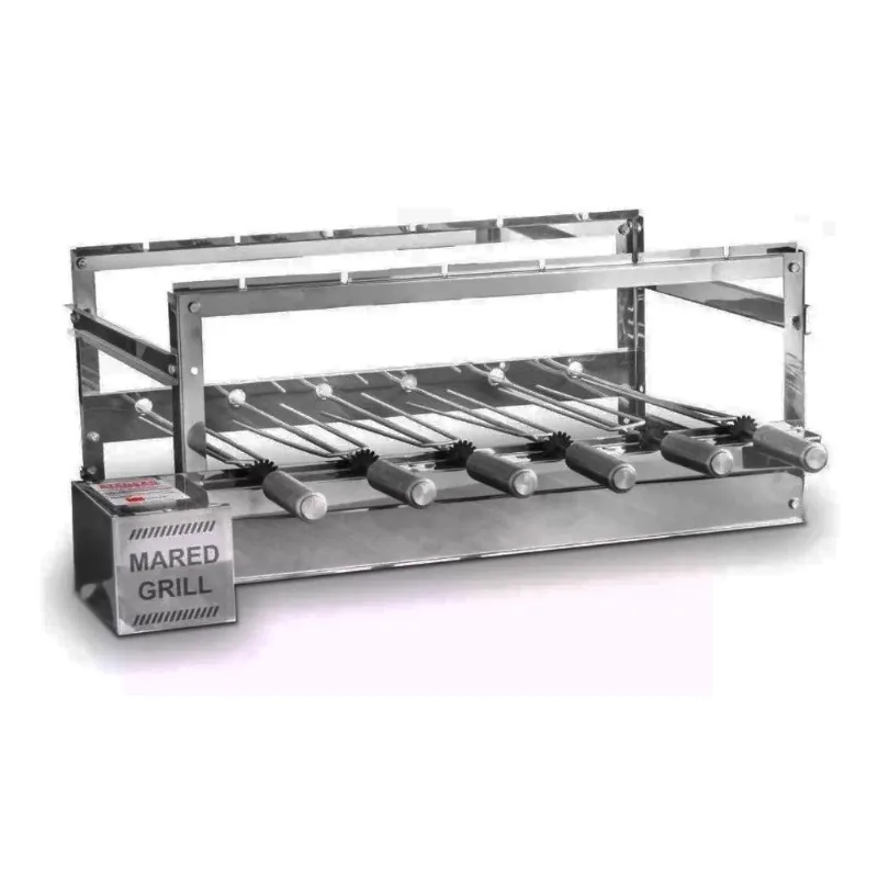 Churrasqueira Giratória Rotativa 6 Espetos Inox Mared Bivolt