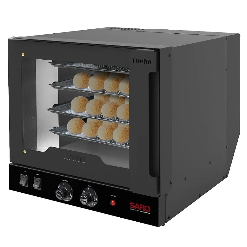 Forno Assador turbo elétrico Industrial com 4 esteiras Saro