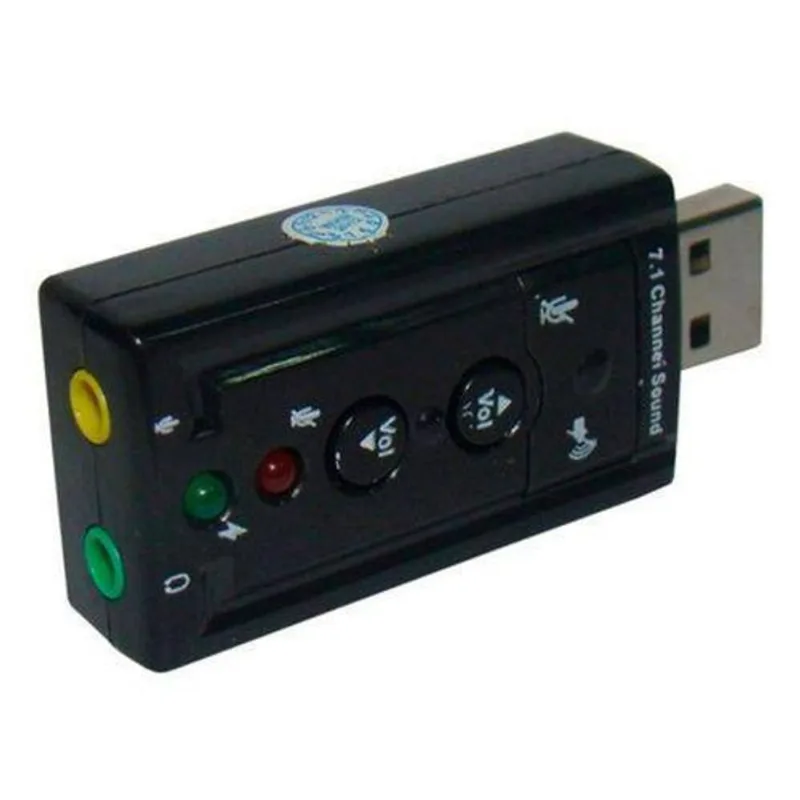Placa De Som Adaptador Áudio Usb 7.1 Para Pc Ou Notebook