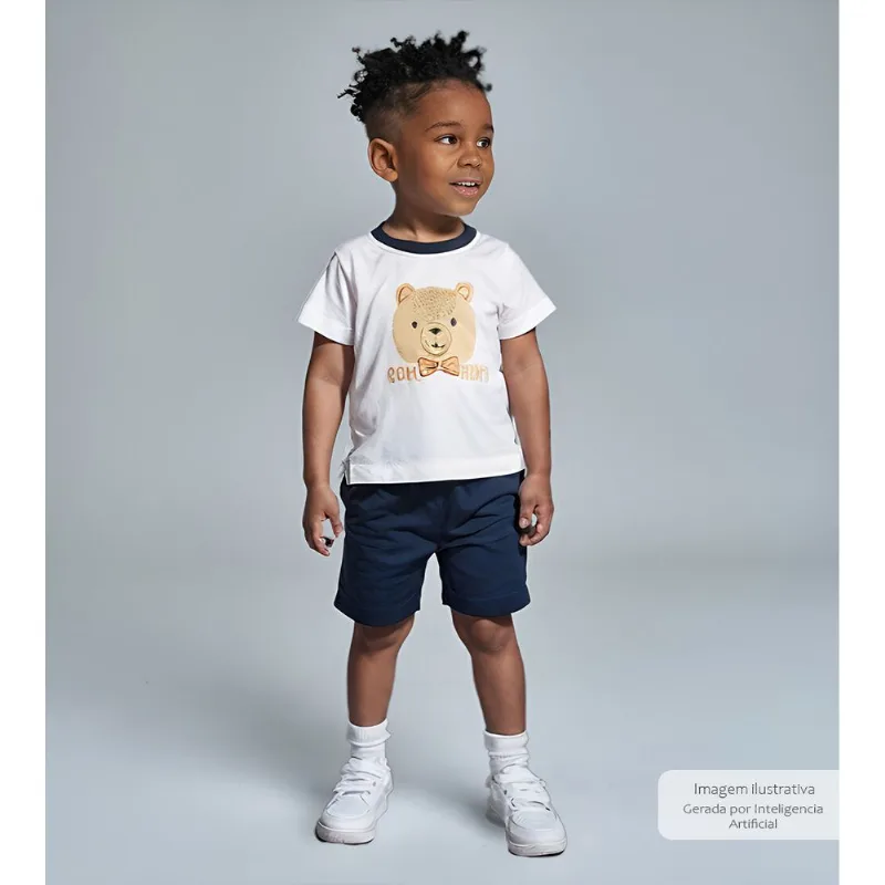 Conjunto Pijama Cool Bear Marinho - 2665 De 1 a 6 anos Marinho - 1