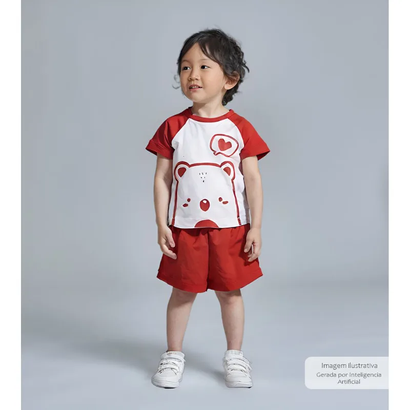 Conjunto Pijama Suedine - 2669 De 1 a 6 anos Vermelho - 3