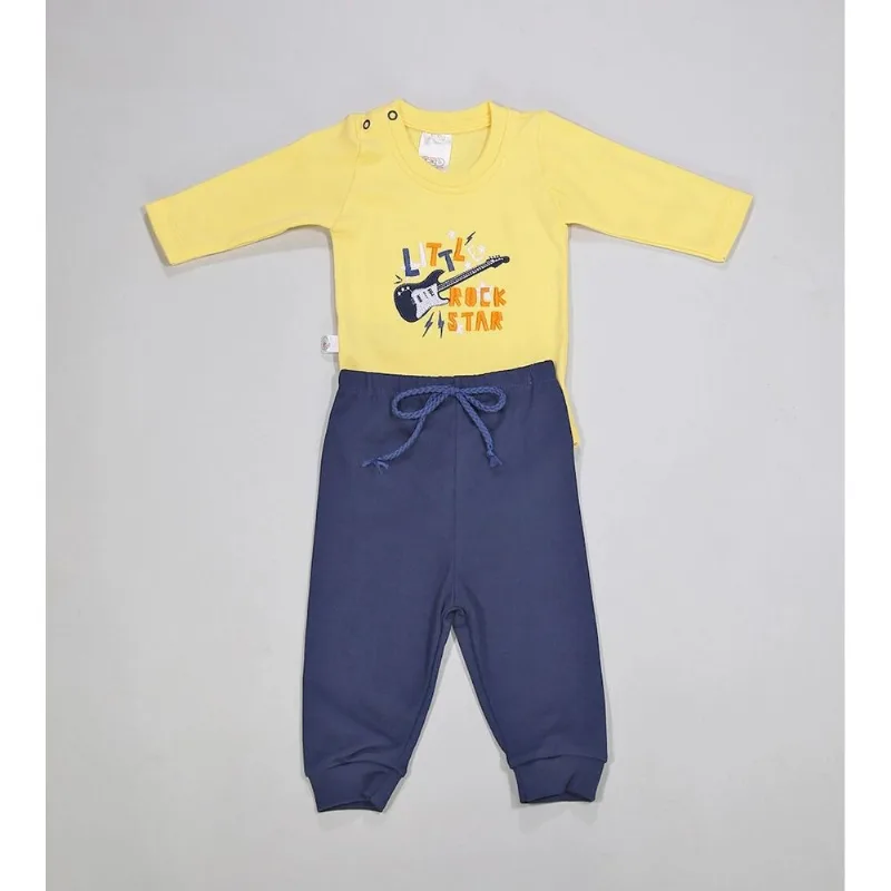 Conjunto Body Rock Star Amarelo - M