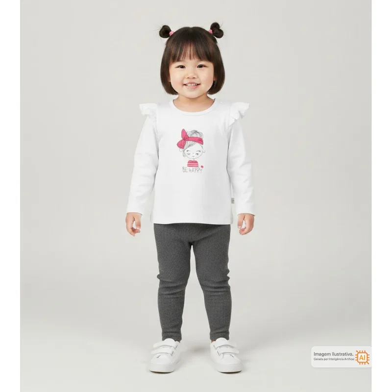 Conjunto Seja Feliz Branco - G