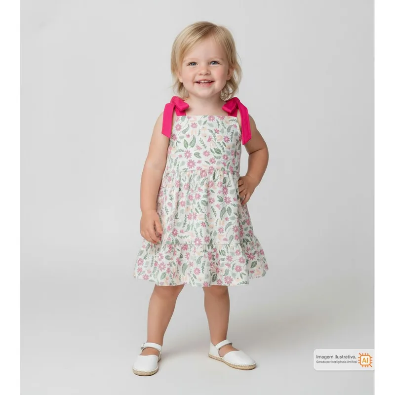Vestido Floral Pink Pink - 1