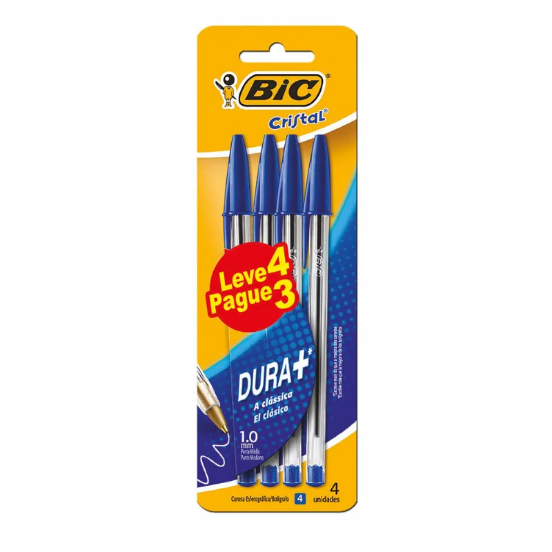 Caneta Bic Cristal Azul L4p3