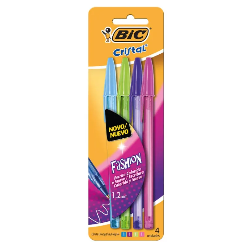 Caneta Bic Shimmers 1.2 com 4 Unidades