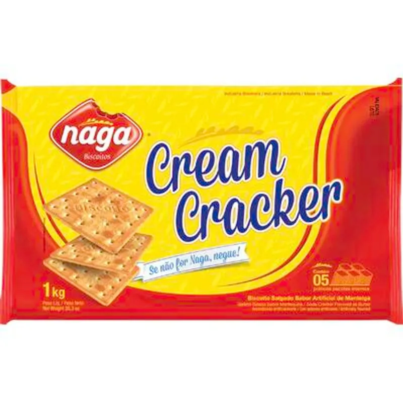 Biscoito Naga Cream Cracker 1kg
