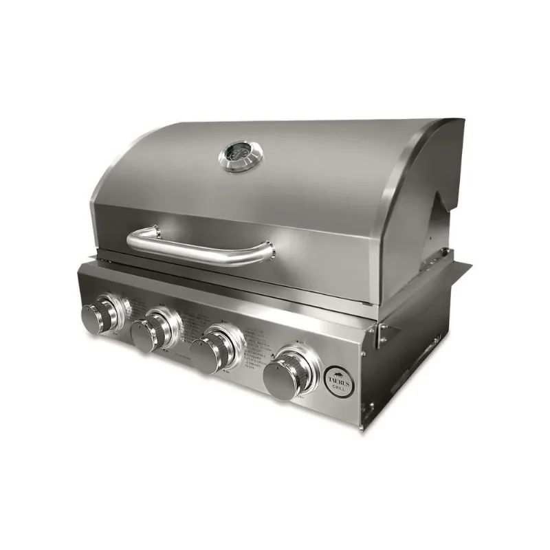 Churrasqueira A Gas De Embutir Em Inox 4 Queimadores