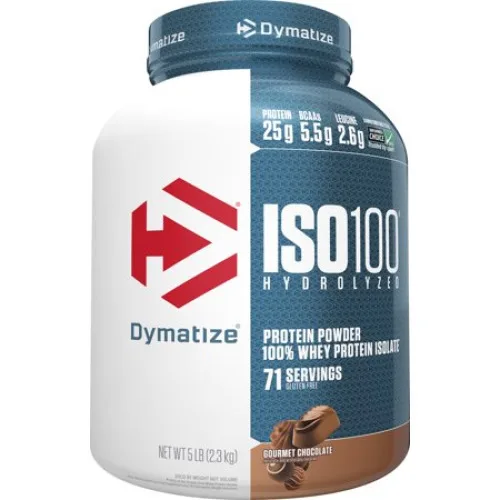 Dymatize Iso 100 Post Workout And Recovery Supplements, Gourmet Chocolate, 5 Pound - DYMATIZE - Mercearia