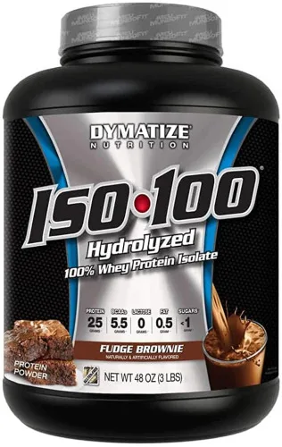 Dymatize Iso 100, Fudge Brownie 45 Servings - DYMATIZE - Mercearia