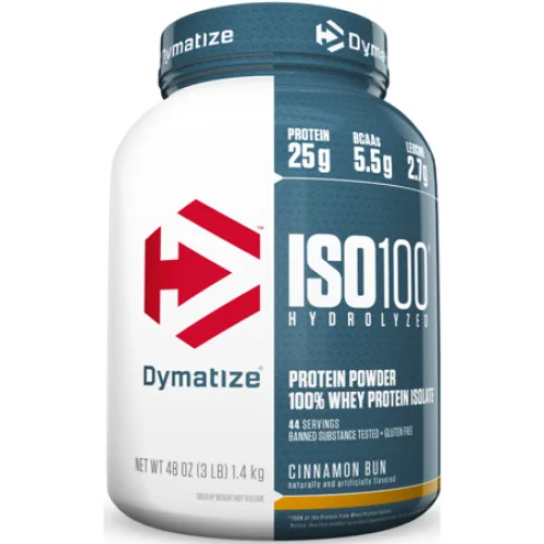 Dymatize Iso 100 Hydrolyzed 100 Whey Protein Isolate Birthday Cake 3 Lbs - DYMATIZE - Mercearia