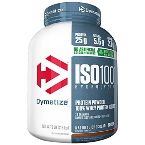Iso 100 Natural Chocolate Stevia 5lbs Dymatize - DYMATIZE - Mercearia