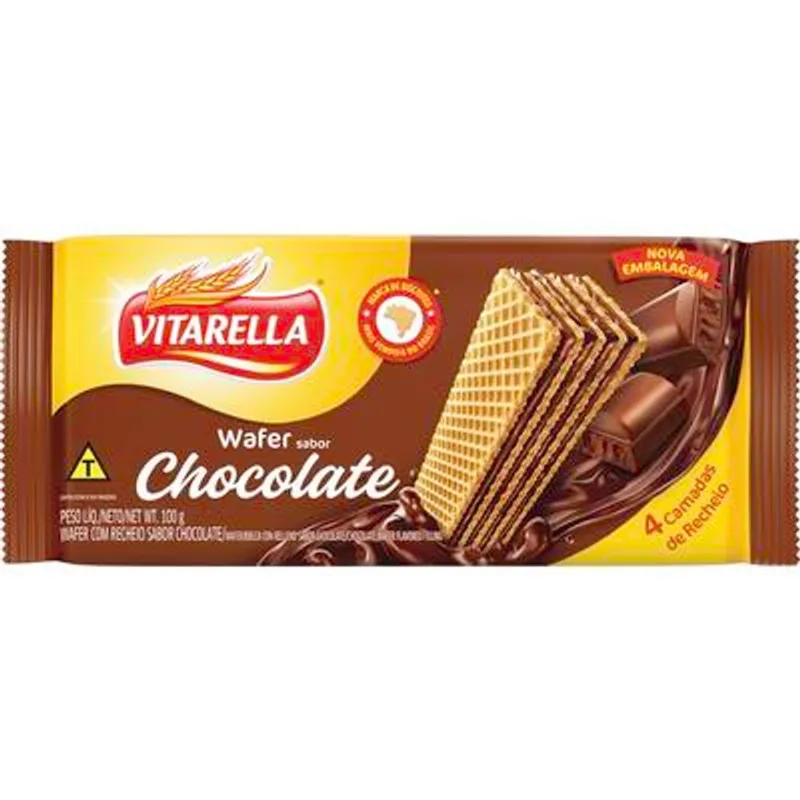 Biscoito Wafer Vitarella Chocolate 100g