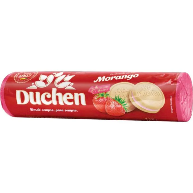 Biscoito Recheado Duchen Morango 123g