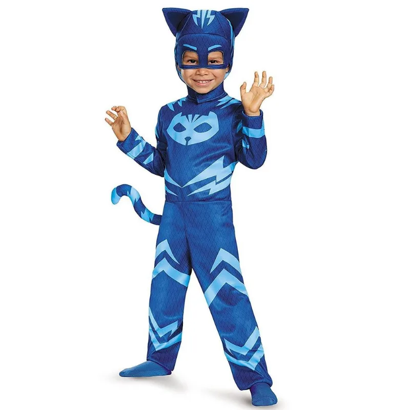 Pj Máscaras Catboy Boys Tamanho M 3t/4t Clássico Headpiece Traje