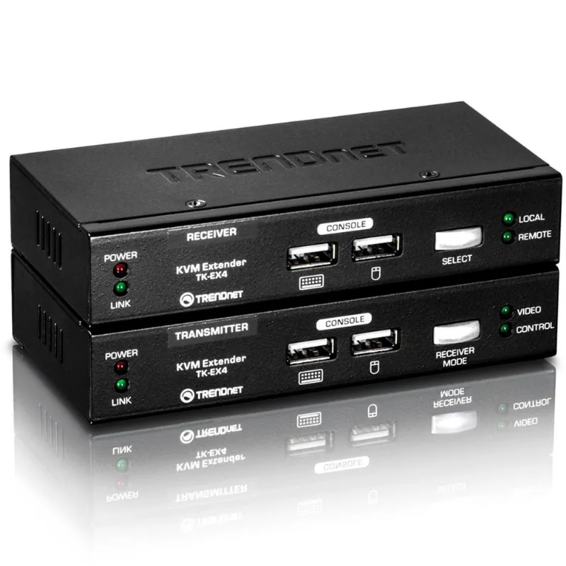 Extensor Kvm Trendnet Tk-ex4 Usb: Alcance 100m Cabo Rede