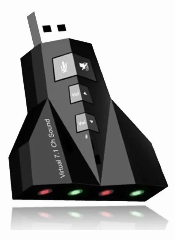 Placa De Som Usb 7.1 2 Entradas Para Fone E Microfone -hbt65
