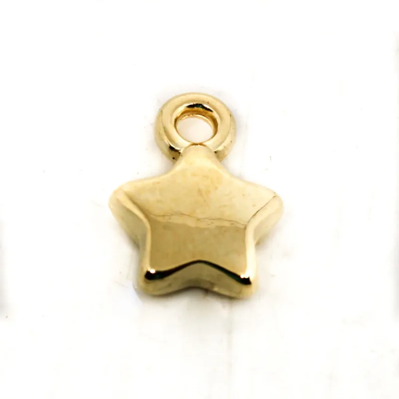PINGENTE ESTRELA LISA 10MM EM ABS COM 250GR 073 - Dourado