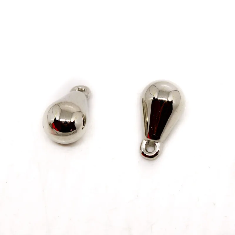Pingente Gota Lisa 08X14mm Em Abs Com 250Gr 074 - Niquel