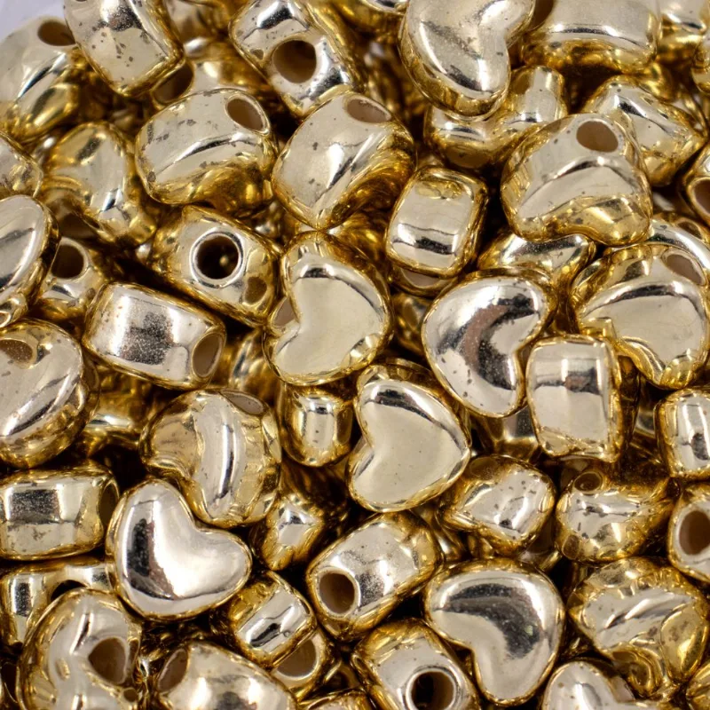 ENTREMEIO CORAÇAO LISO 12X14MM EM ABS COM 250GR 073 - Dourado