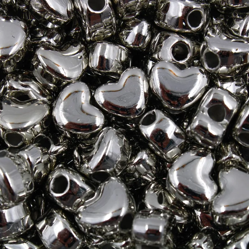 ENTREMEIO CORAÇAO LISO 12X14MM EM ABS COM 250GR 074 - Niquel