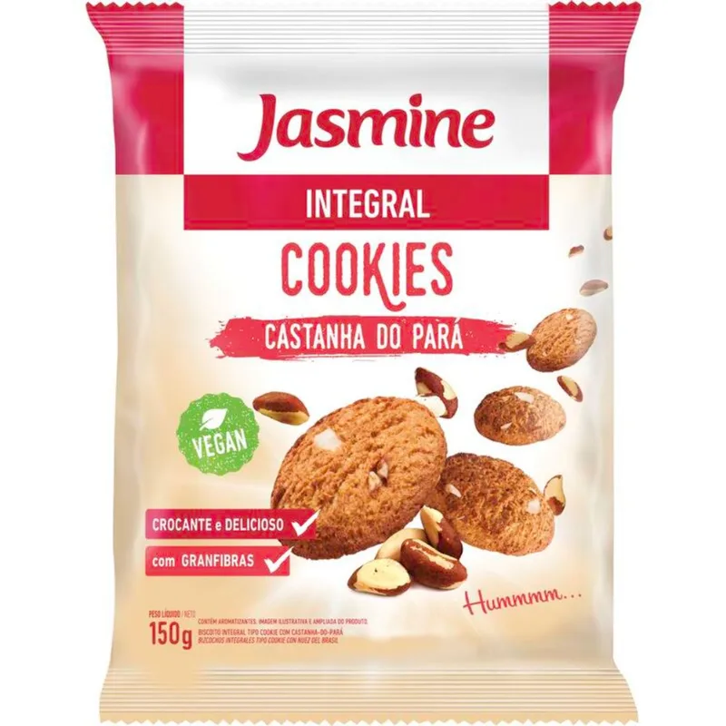 Biscoito Integral Cookies Jasmine Castanha do Pará 150g