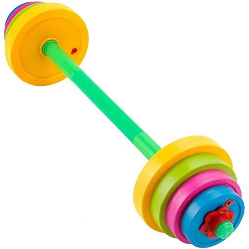 Conjunto de brinquedos com barra ajustável Liberty Imports para crianças, exercícios fingidos - ginástica infantil para iniciantes, treino, levantamento de peso e levantamento de peso (32 polegadas)